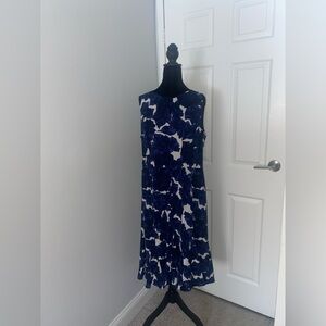 Talbots blue and white dress